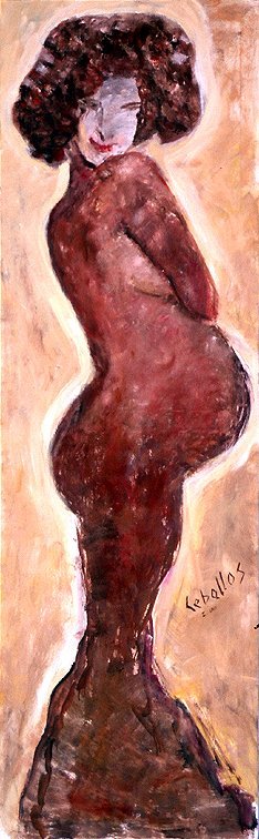 Pregnant woman, Gallery IV: "Humani nihil a me alienum puto". 2000, oil on canvas