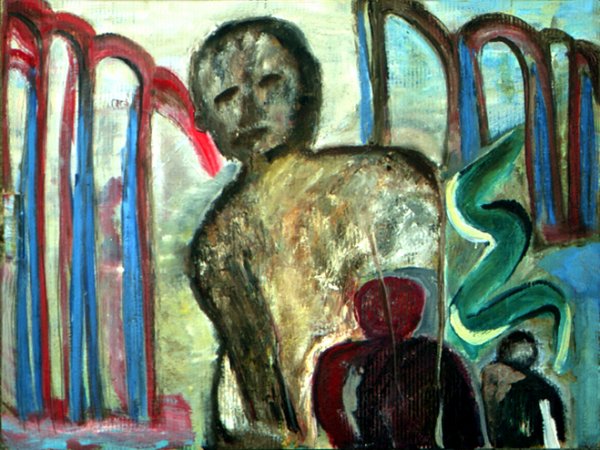 Abyss II, Gallery VII: "Solitudes" | «Soledades». 2000, acrylic and oil on cardboard