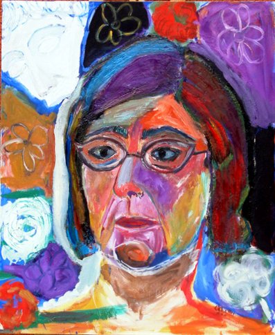 Flora, 2001. acrylic and oil on canvas, 73 x 60 cm