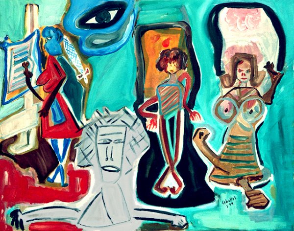 El ojo, 1999. óleo sobre lienzo, 72 x 92 cm