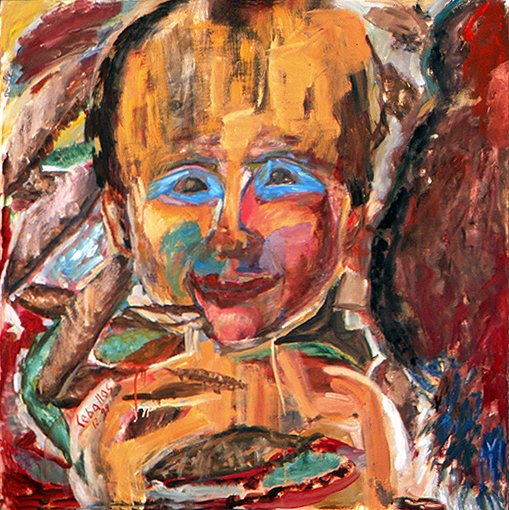 Araña I, 1999. óleo sobre lienzo, 100 x 100 cm