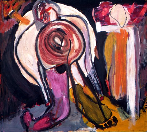 ¡Avanza mundo!, 2000. temple y acrílico sobre lienzo, 90 x 100 cm