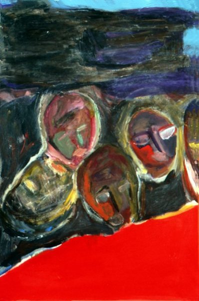 Anunciador del rayo, 2000. temple y acrílico sobre lienzo, 81 x 54 cm