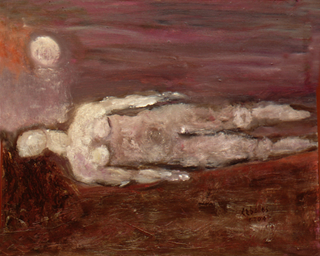 La lune, Galerie V: " Inquiétude" | «Desasosiego». 2000, peinture à l'huile sur tablex